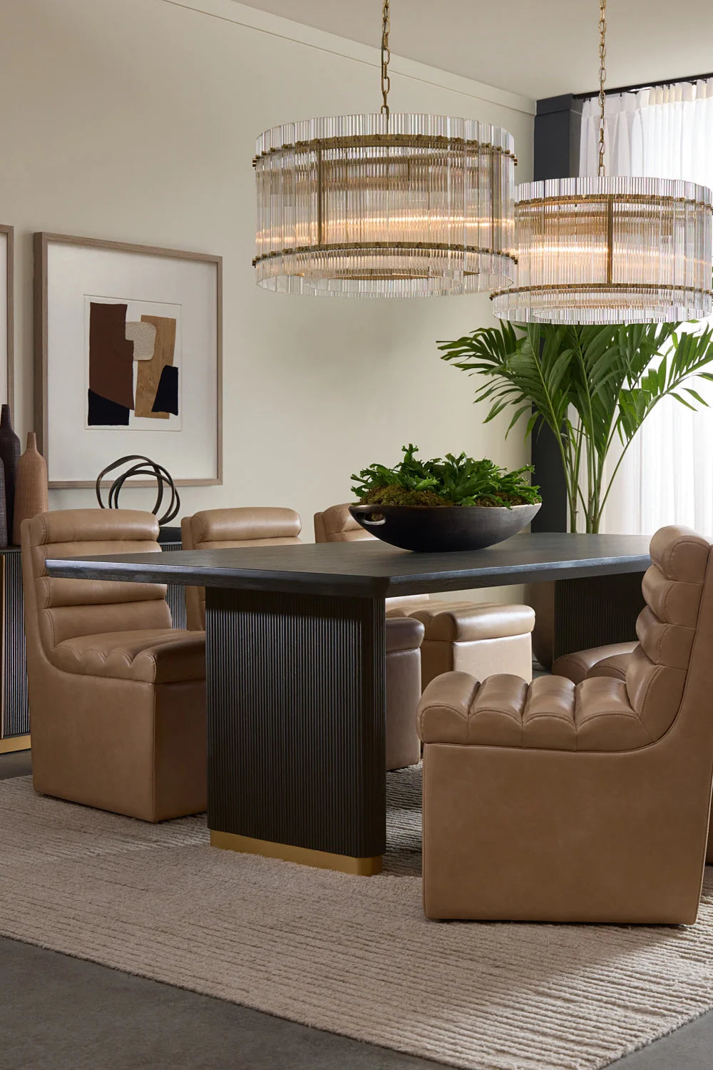 Luxury Kalla Oak Dining Table Modern Italian Style for Villa