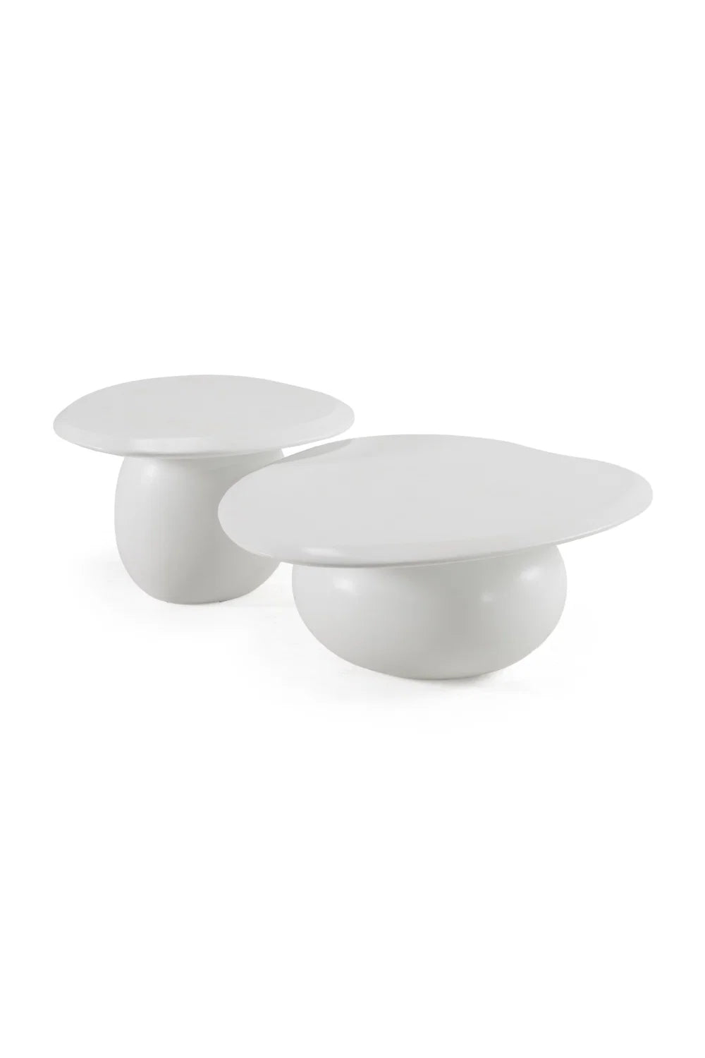 Luxury Kalvin Concrete Nesting Coffee Tables Modern Italian Style for Villa