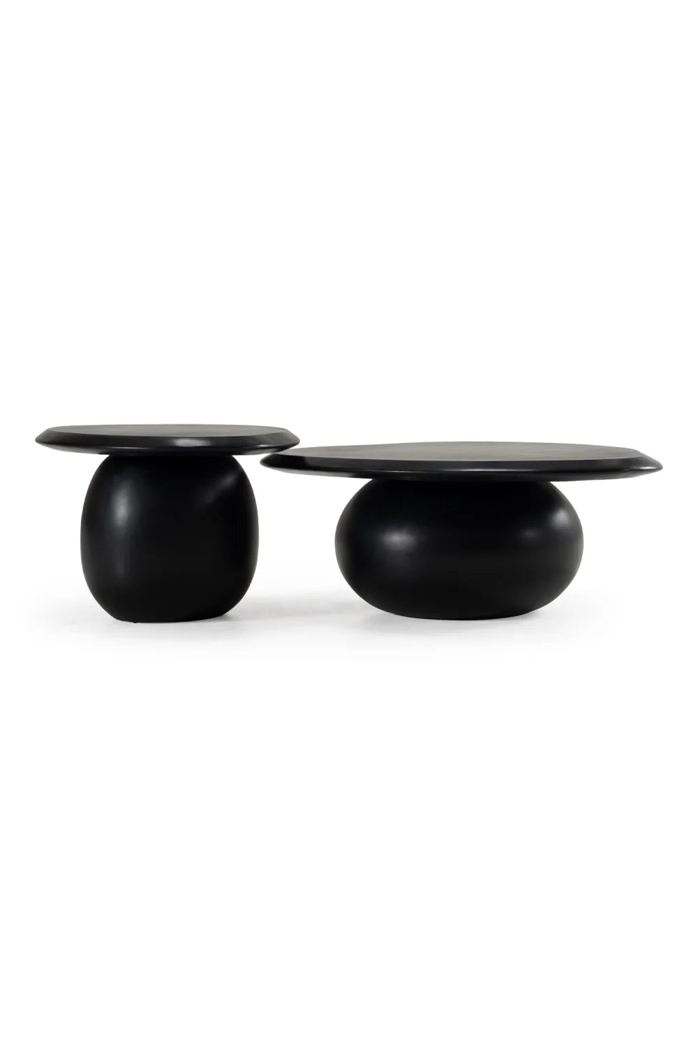 Luxury Kalvin Concrete Nesting Coffee Tables Modern Italian Style for Villa