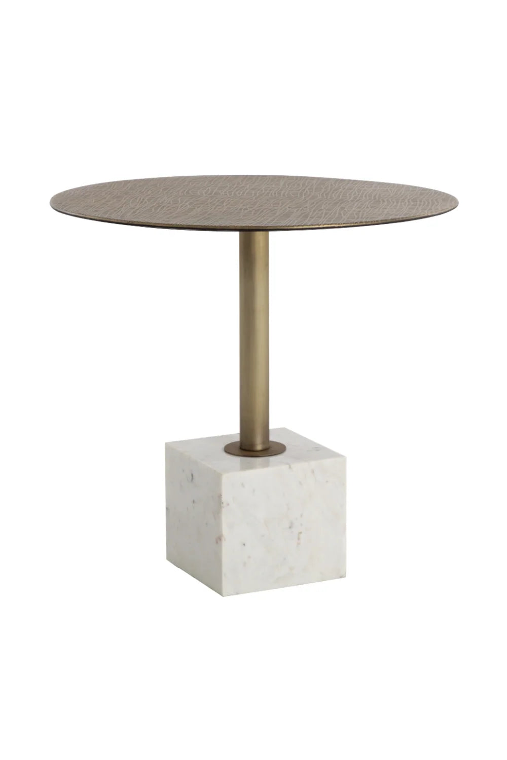 Luxury Kata Round Antique Brass Bistro Table Modern Italian Style for Villa