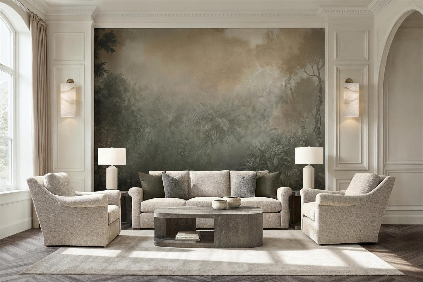 Luxury Keirnan Fabric Sofa Modern Italian Style for Villa