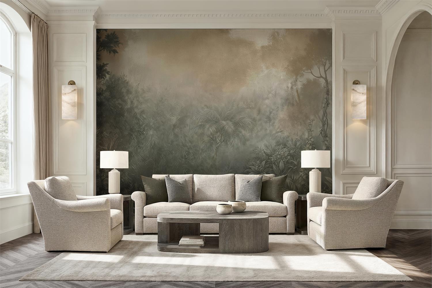 Luxury Keirnan Fabric Sofa Modern Italian Style for Villa