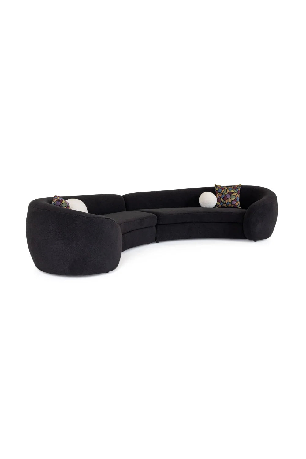 Luxury Kilmer Fabric Curved Sectional Sofa Modern Italian Style for Villa