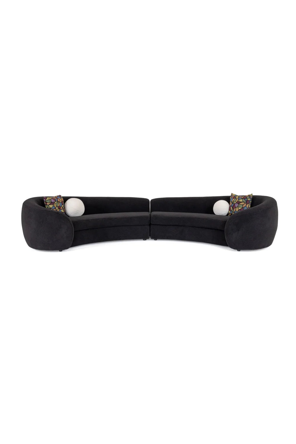 Luxury Kilmer Fabric Curved Sectional Sofa Modern Italian Style for Villa