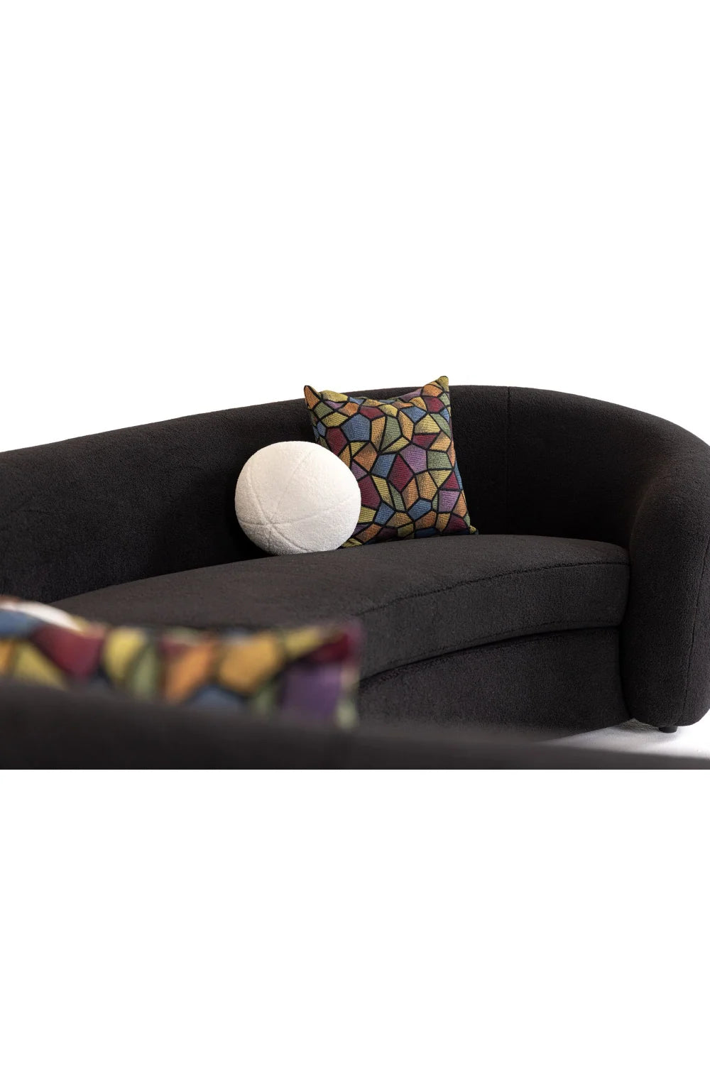 Luxury Kilmer Fabric Curved Sectional Sofa Modern Italian Style for Villa