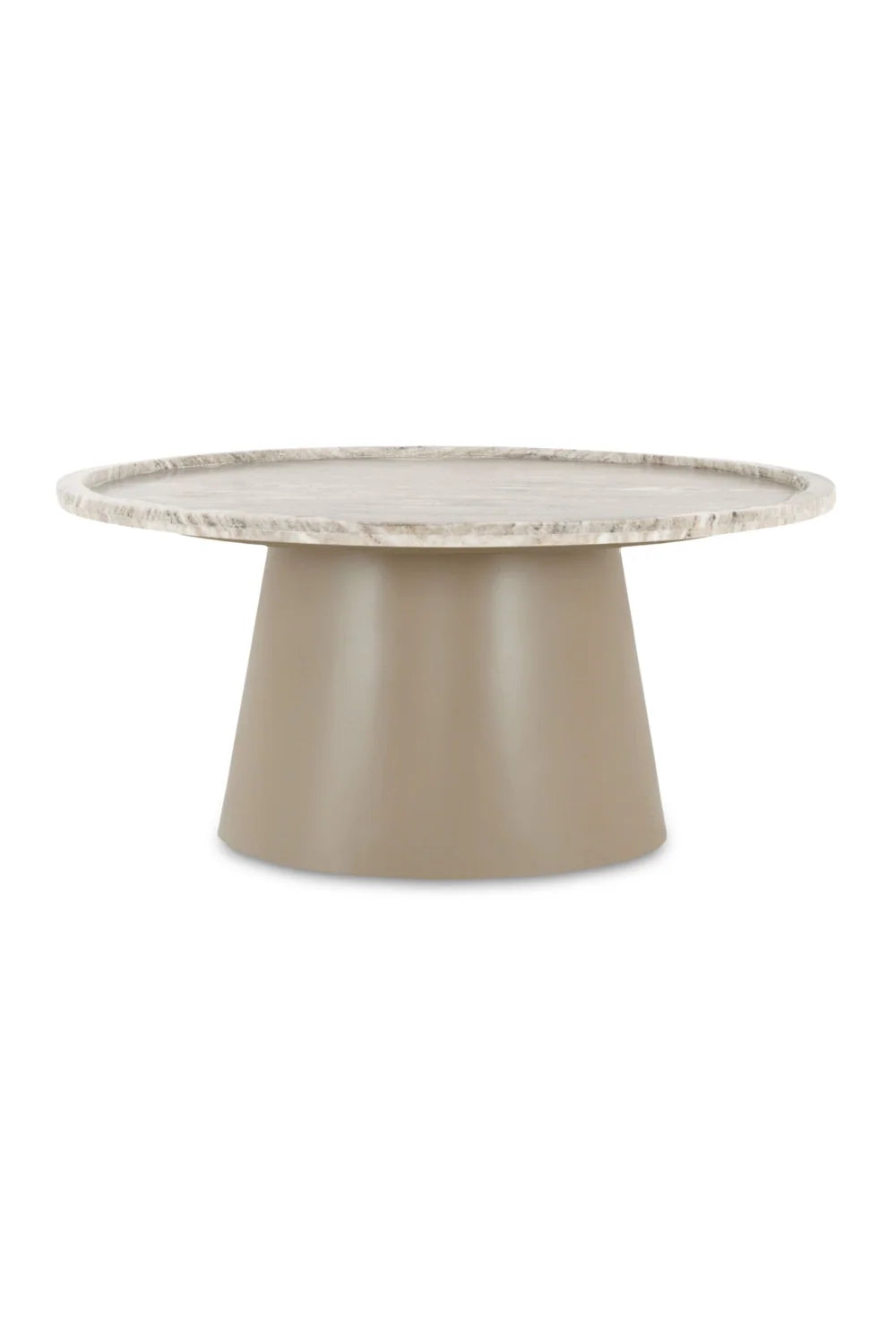 Luxury Kimberley Round Marble Tray Coffee Table Modern Italian Style for Villa