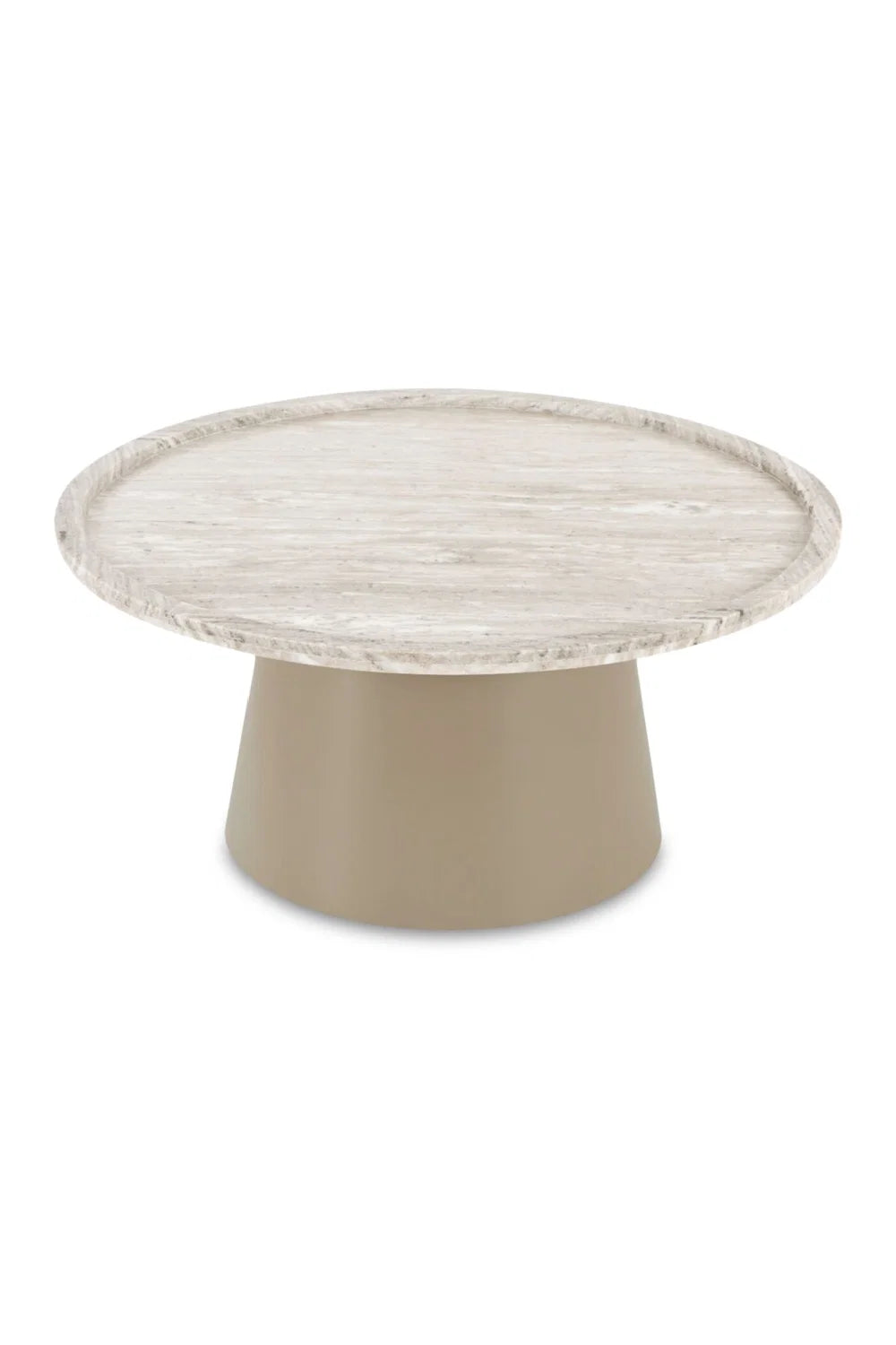 Luxury Kimberley Round Marble Tray Coffee Table Modern Italian Style for Villa