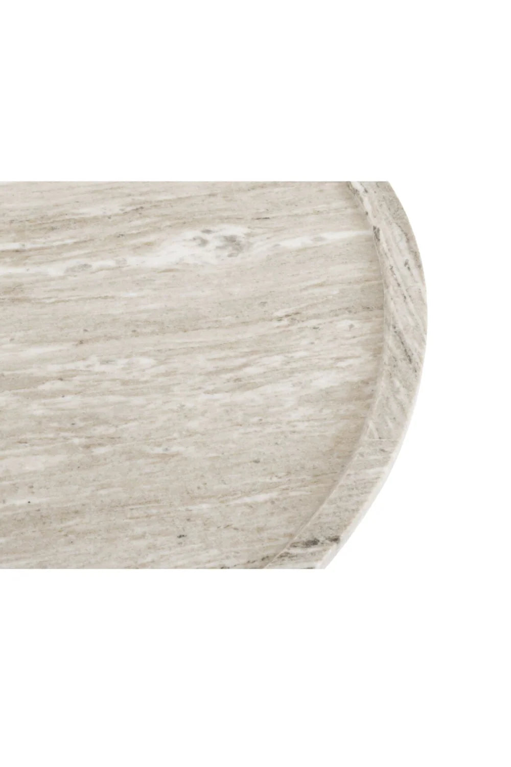 Luxury Kimberley Round Marble Tray Coffee Table Modern Italian Style for Villa