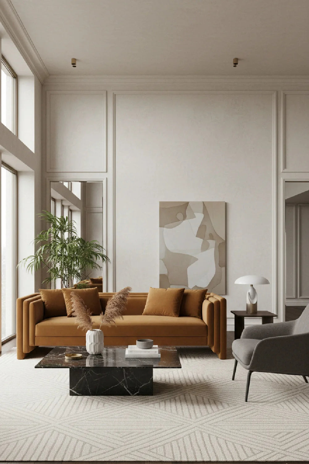 Luxury Kira Fabric Sofa Modern Italian Style for Villa