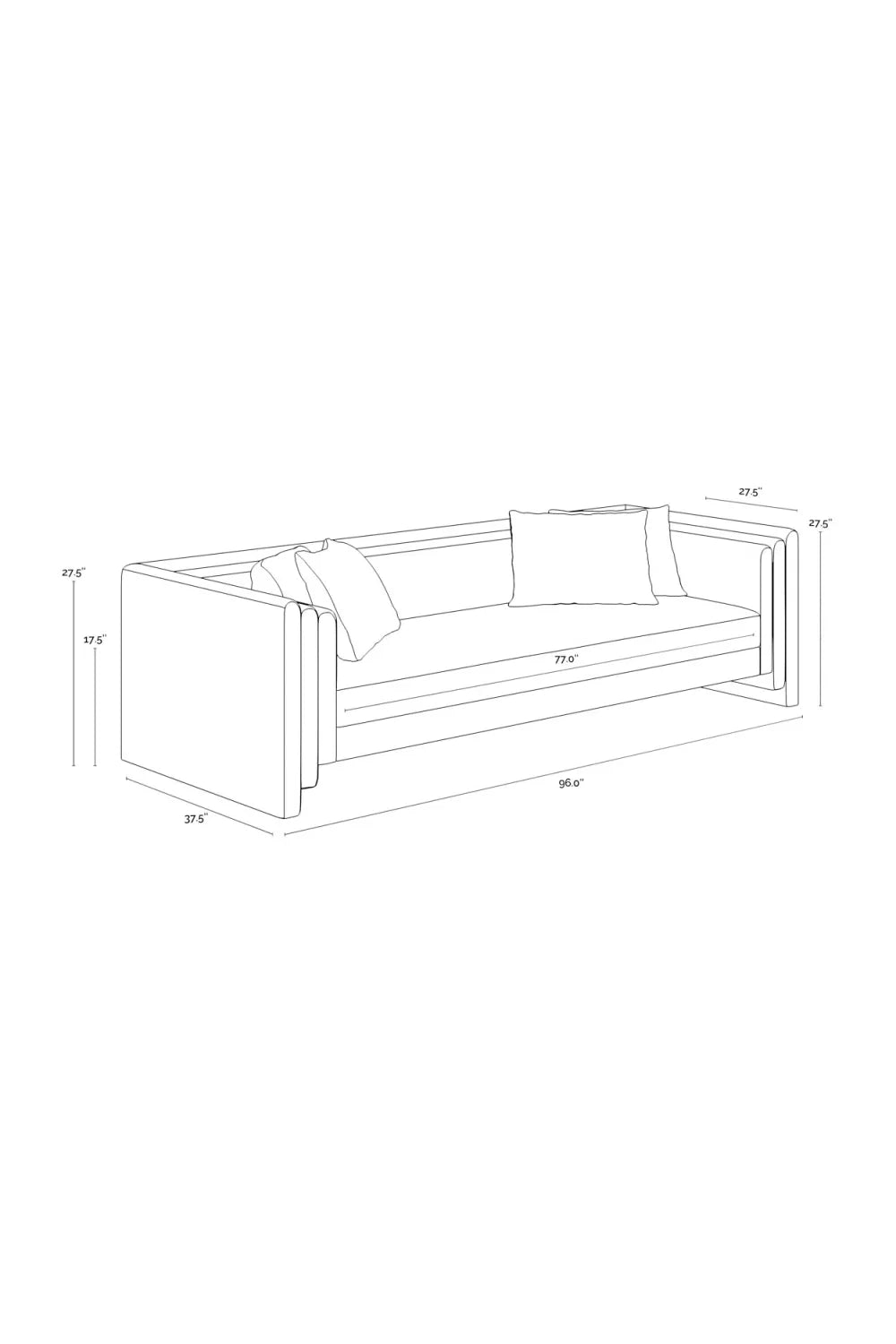 Luxury Kira Fabric Sofa Modern Italian Style for Villa