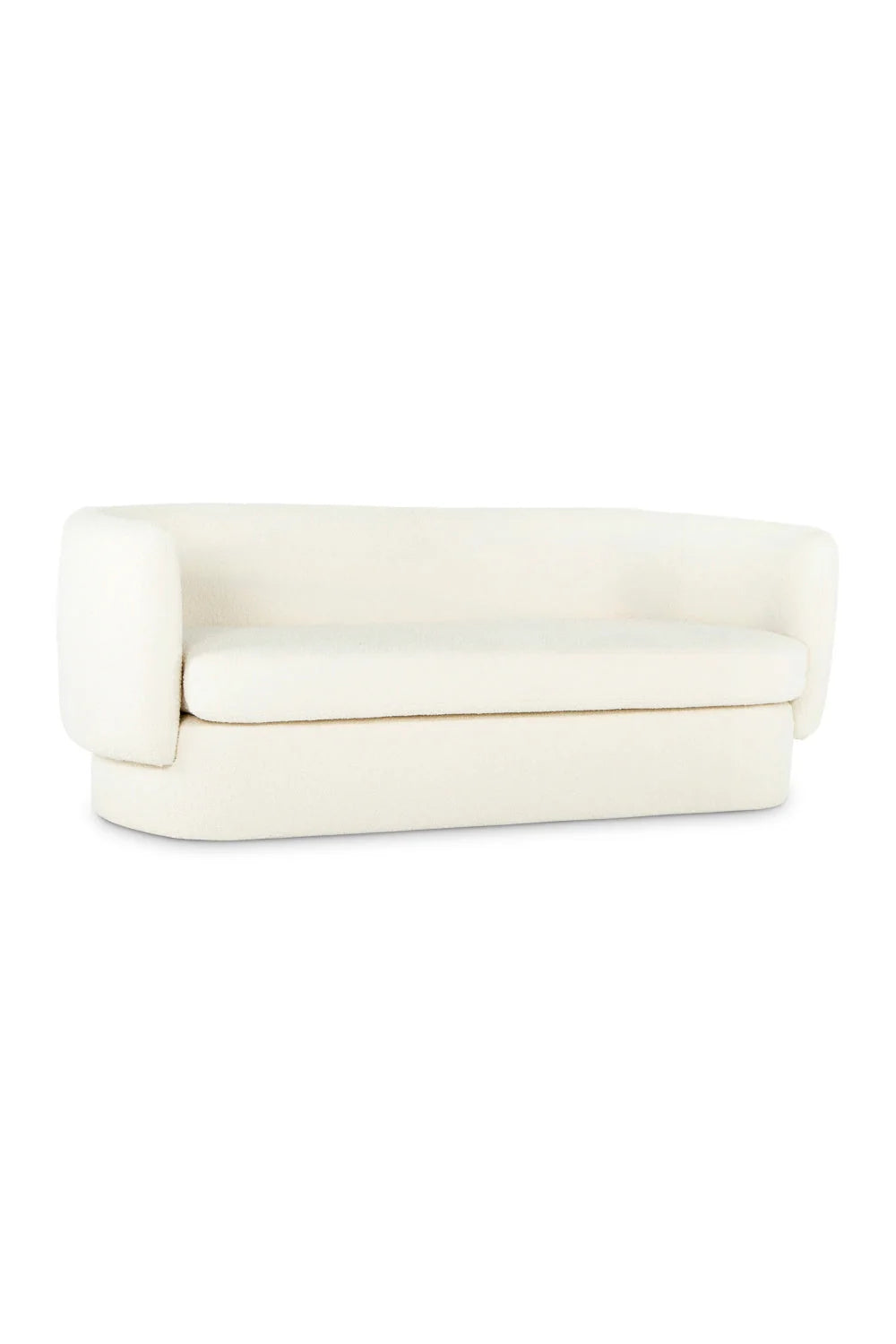 Luxury Koba White Fabric Curved Sofa Modern Italian Style for Villa