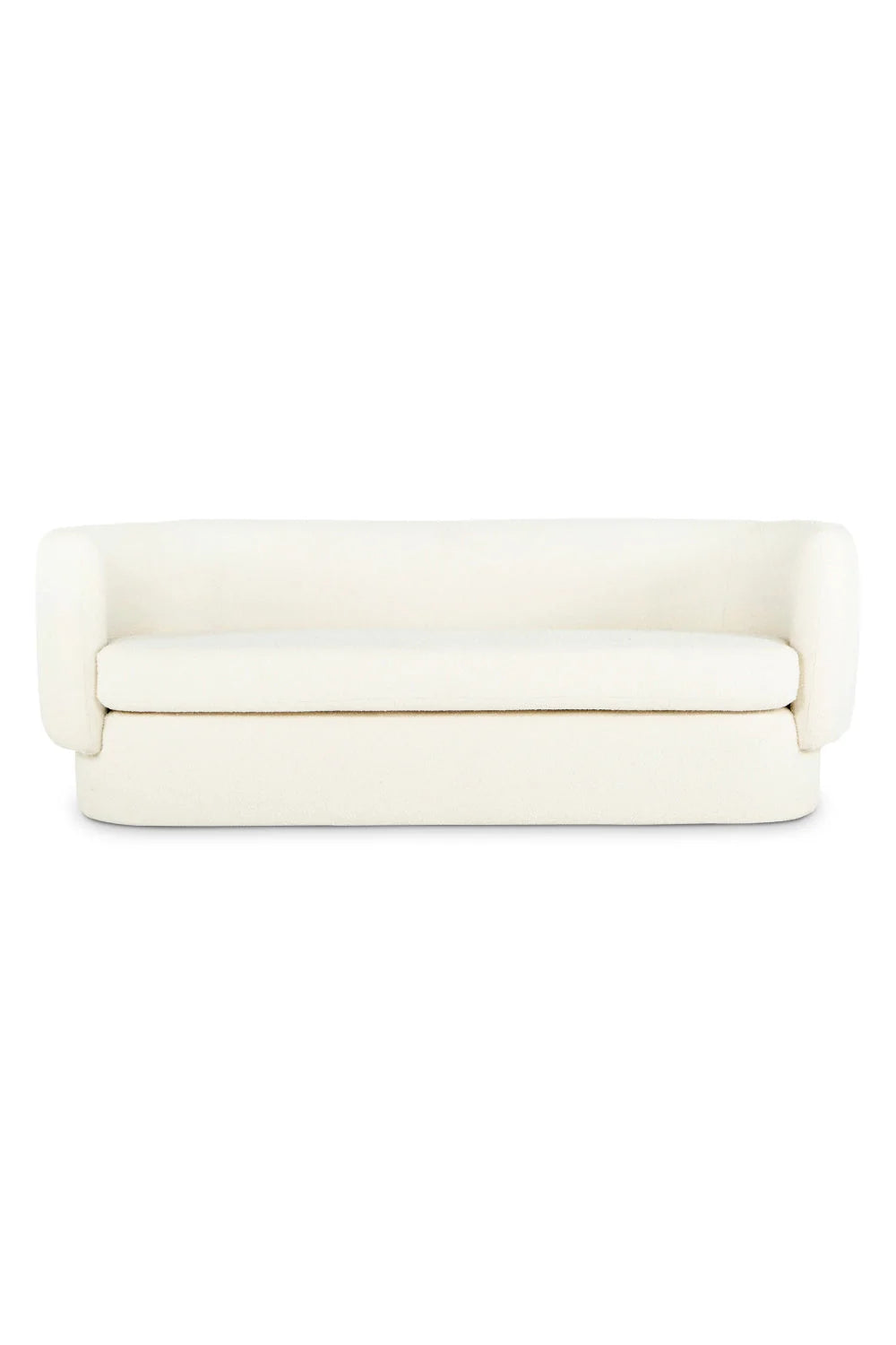 Luxury Koba White Fabric Curved Sofa Modern Italian Style for Villa