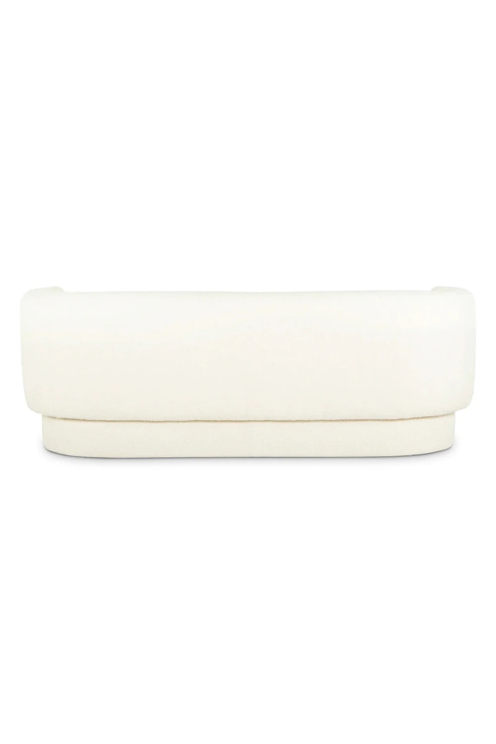 Luxury Koba White Fabric Curved Sofa Modern Italian Style for Villa