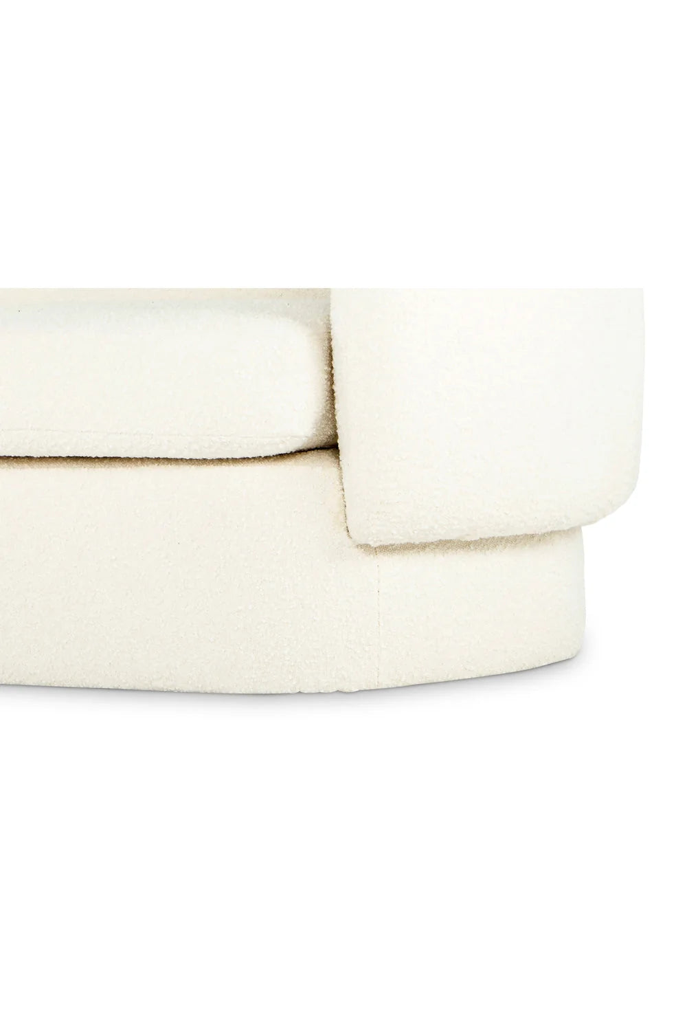 Luxury Koba White Fabric Curved Sofa Modern Italian Style for Villa