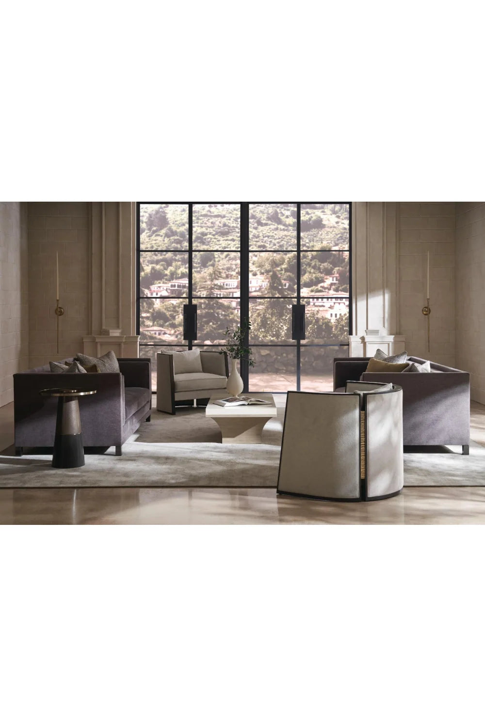 Luxury Koto Wood Cocktail Table Modern Italian Style for Villa