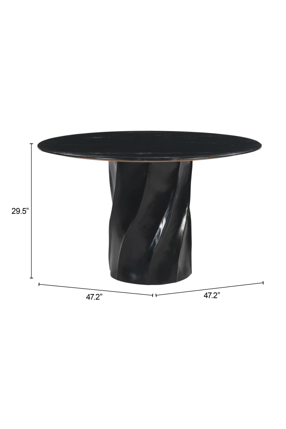 Luxury Kuro Round Dining Table Modern Italian Style for Villa