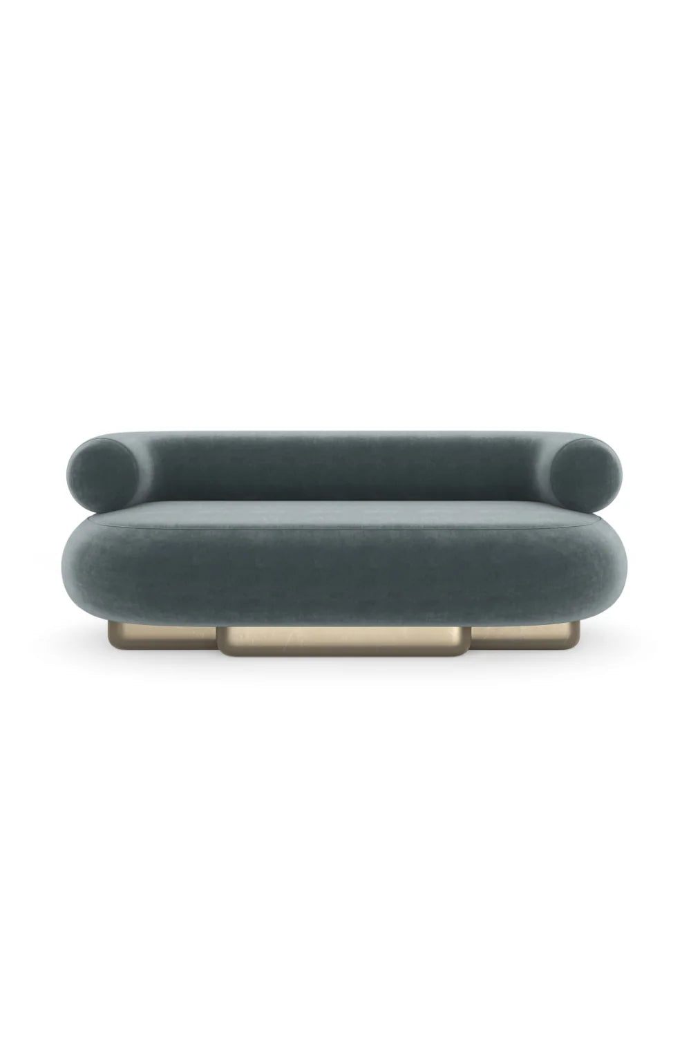 Luxury Lagoon Velvet Curved Sofa Modern Italian Style for Villa