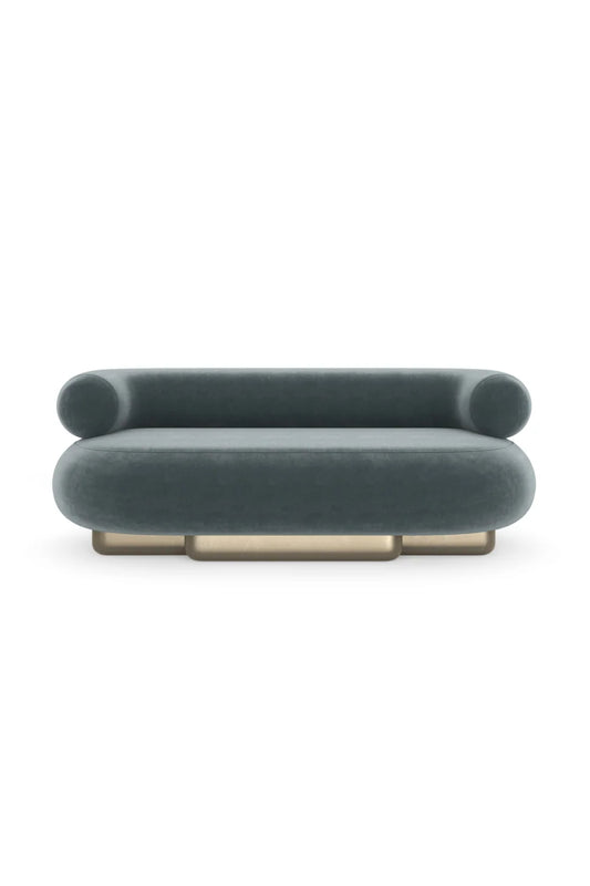 Luxury Lagoon Velvet Curved Sofa Modern Italian Style for Villa