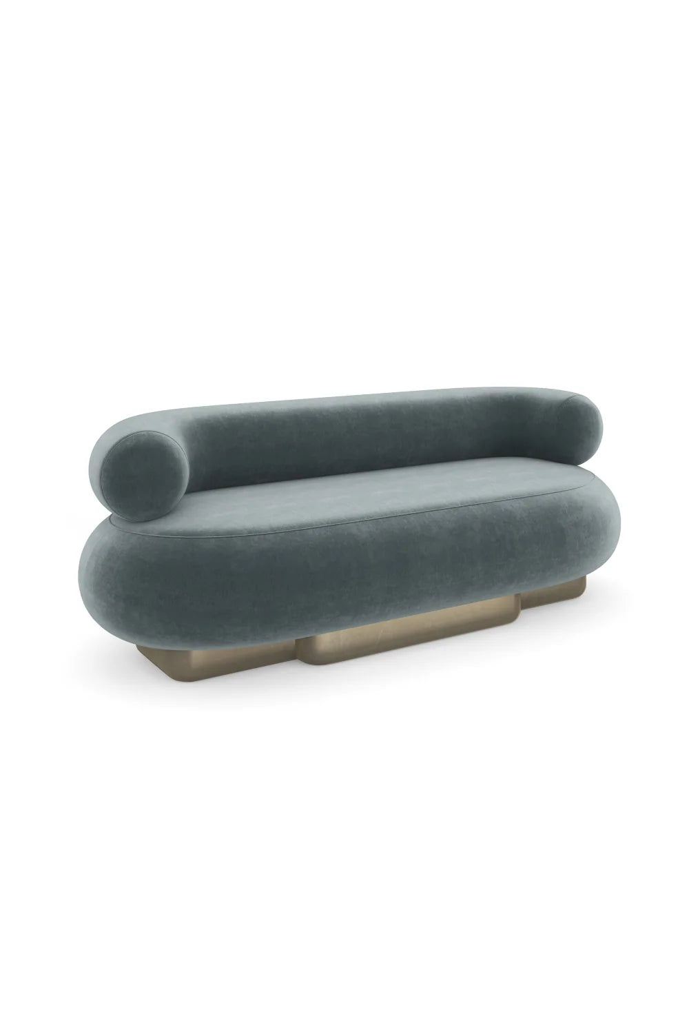 Luxury Lagoon Velvet Curved Sofa Modern Italian Style for Villa