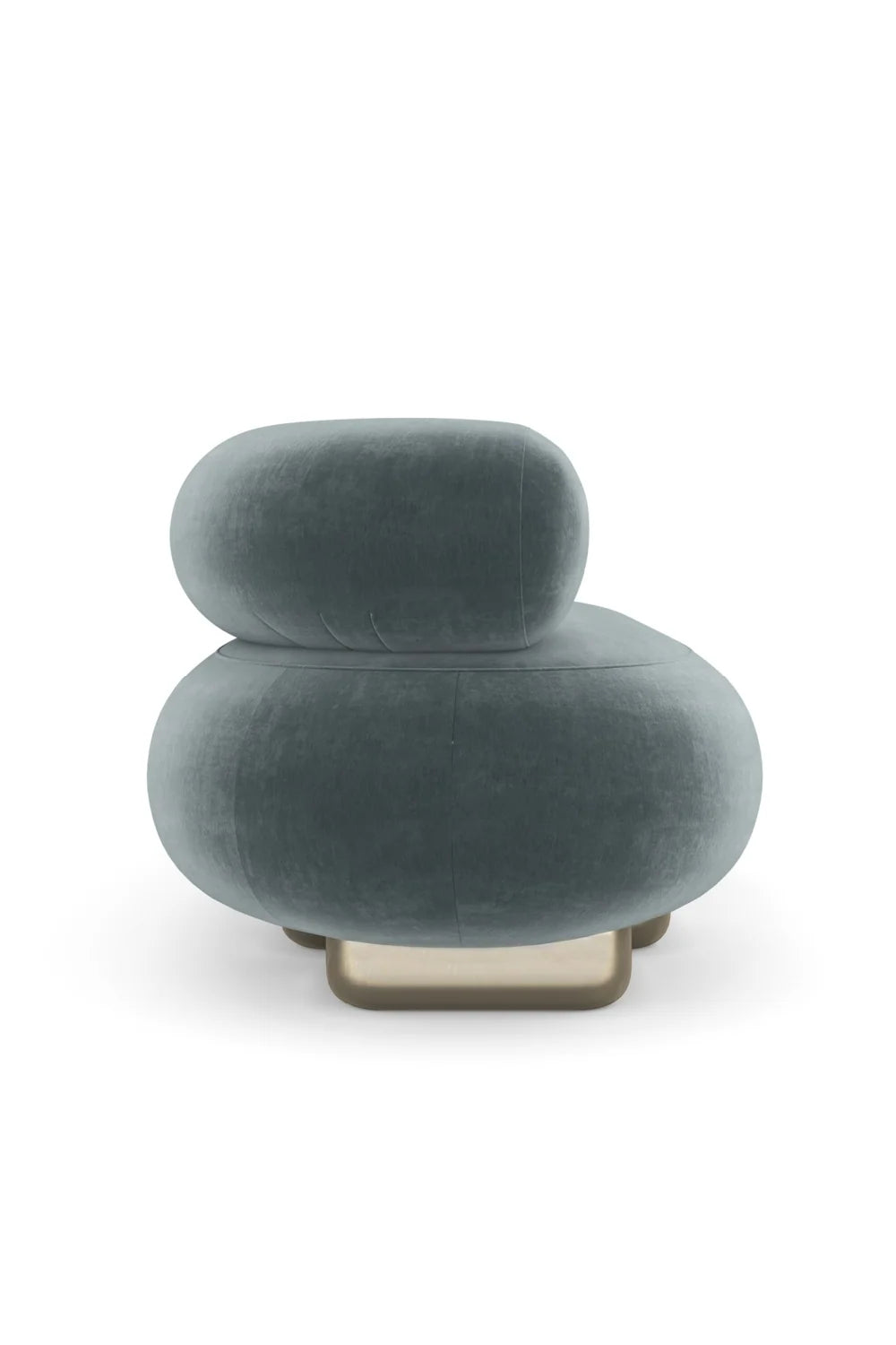 Luxury Lagoon Velvet Curved Sofa Modern Italian Style for Villa