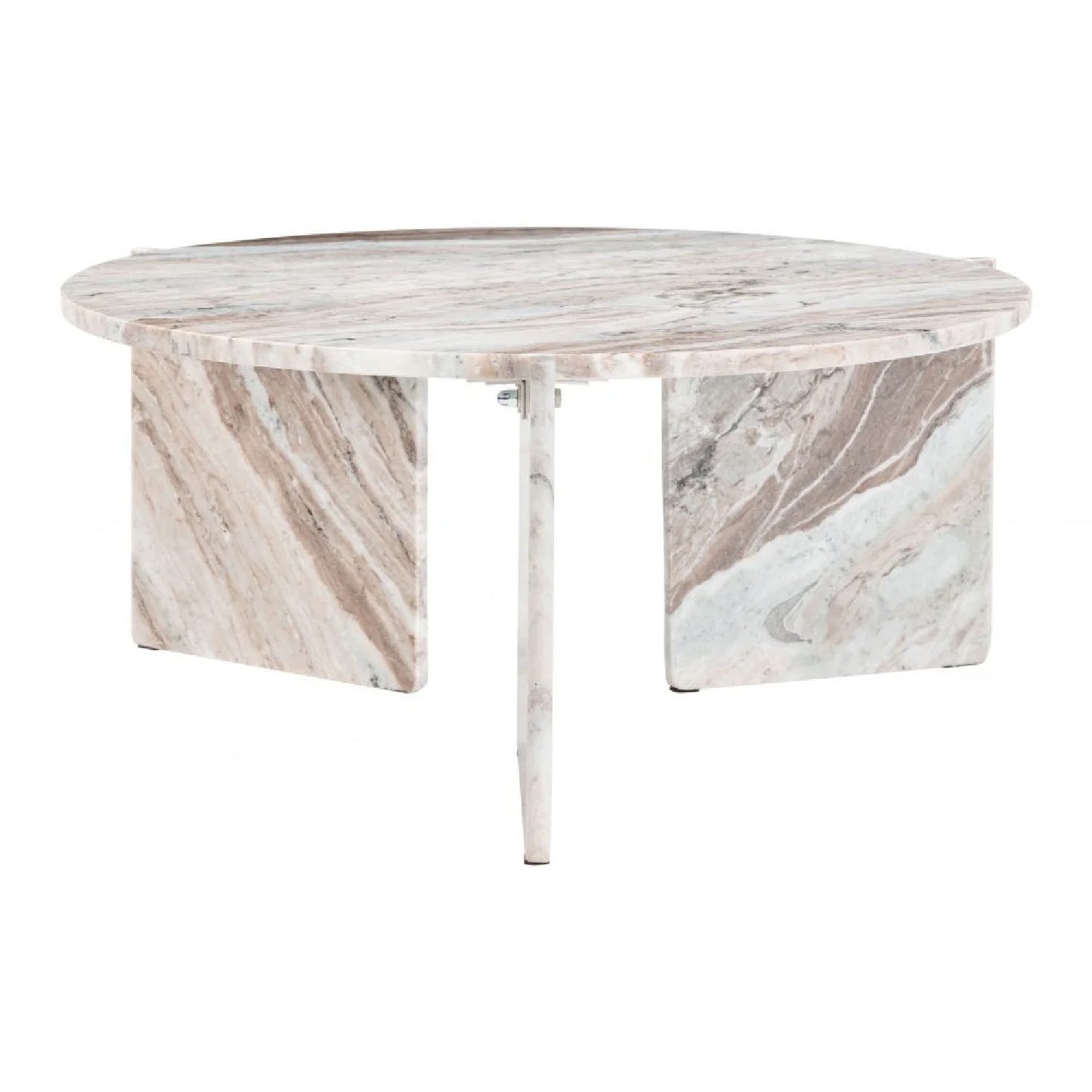 Luxury Lancaster Round Marble Coffee Table Modern Italian Style for Villa