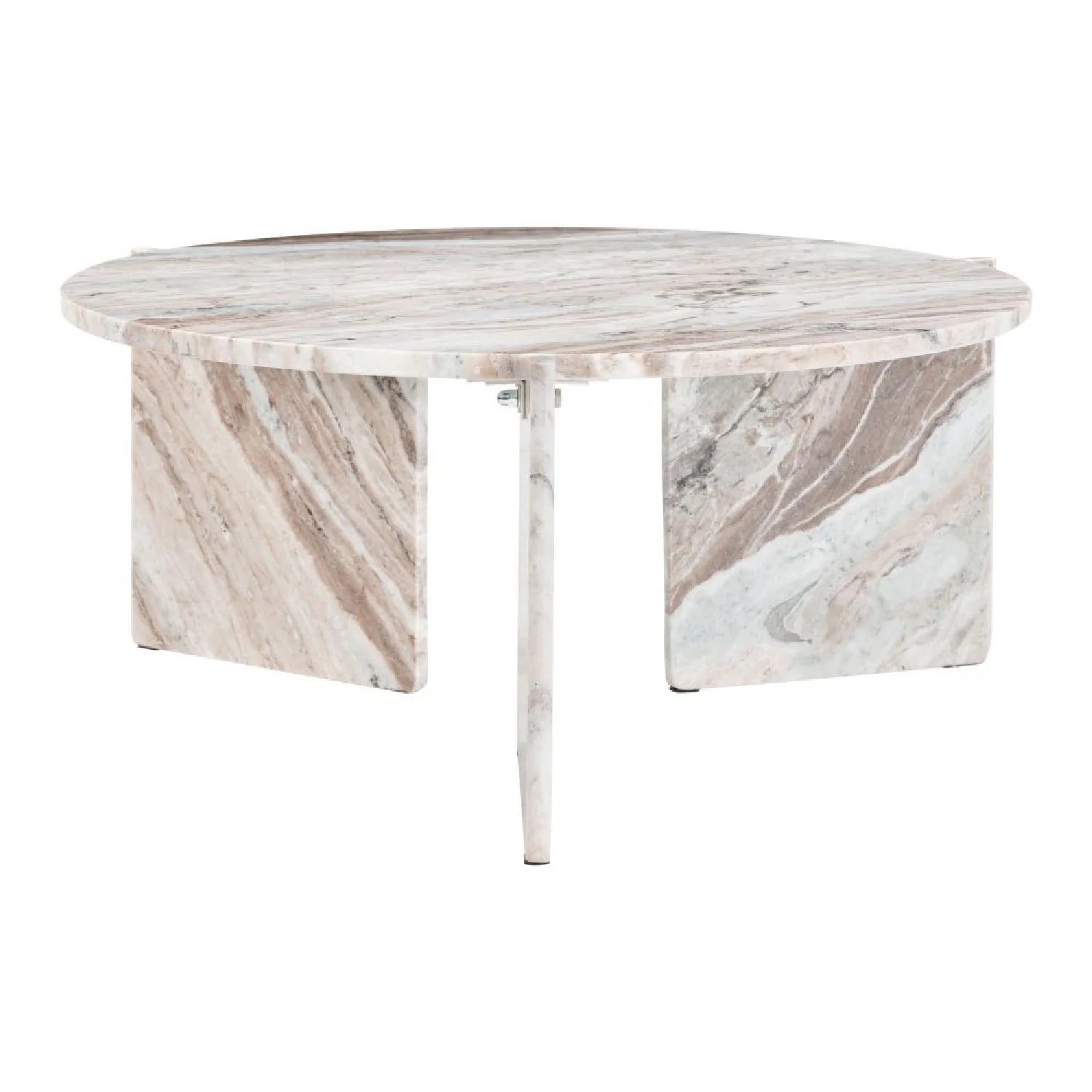 Luxury Lancaster Round Marble Coffee Table Modern Italian Style for Villa