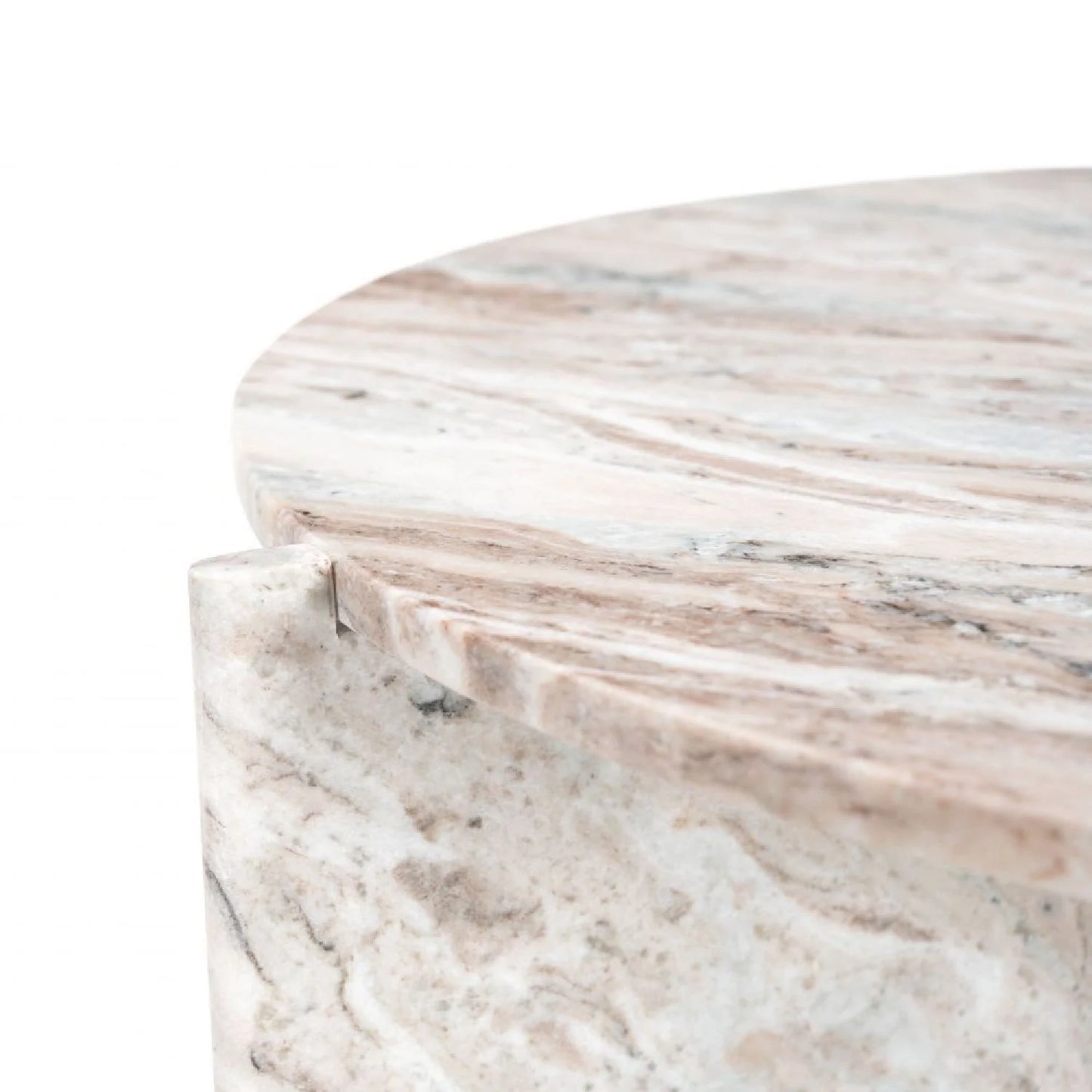 Luxury Lancaster Round Marble Coffee Table Modern Italian Style for Villa