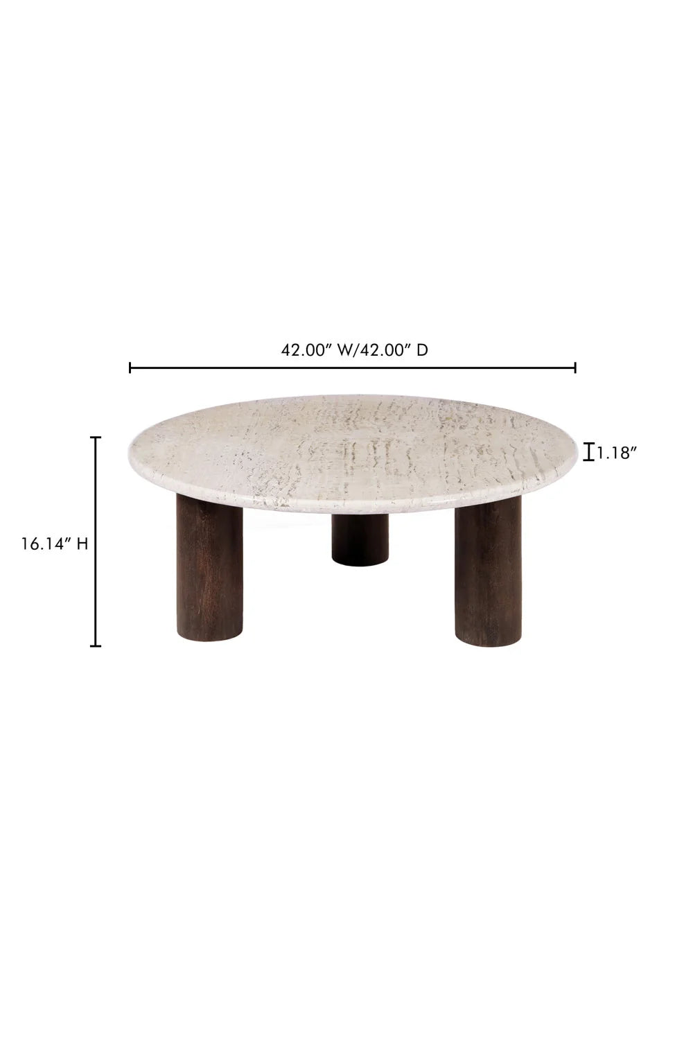 Luxury Landon Beige Travertine Round Coffee Table Modern Italian Style for Villa