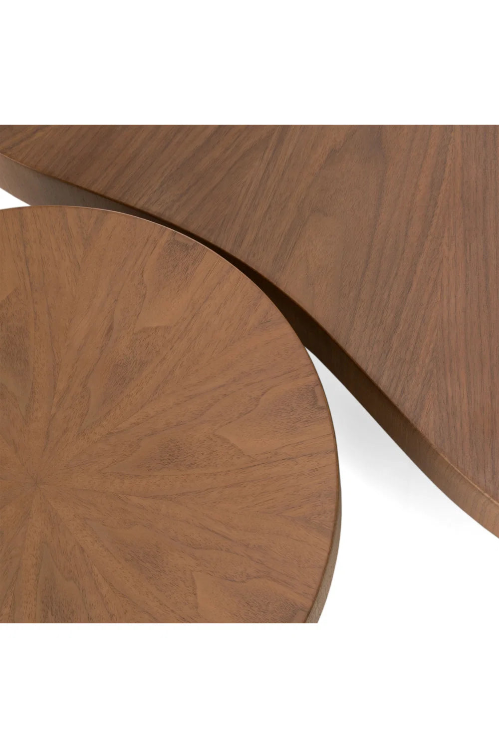 Luxury Larch Wood Nesting Tables Modern Italian Style for Villa