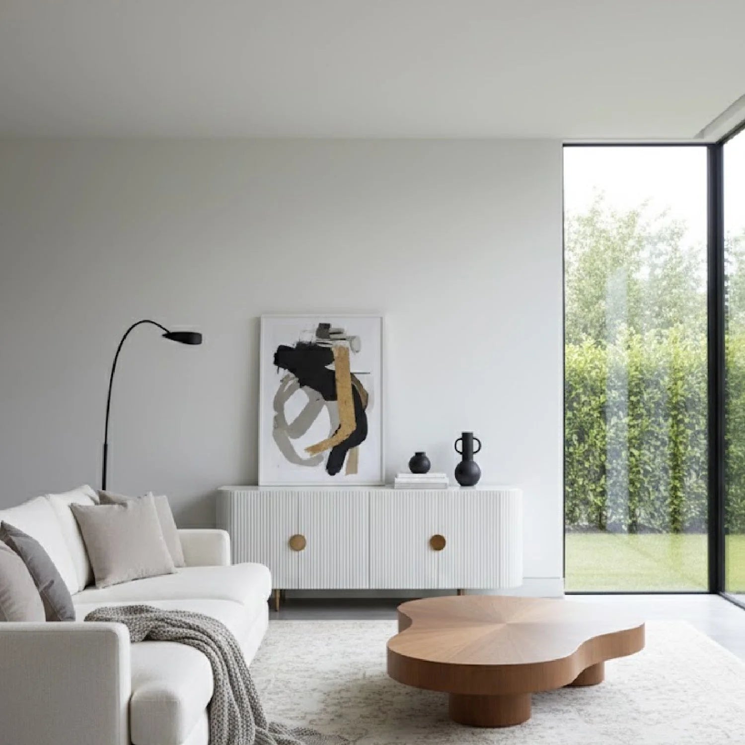 Luxury Larch Wood Nesting Tables Modern Italian Style for Villa
