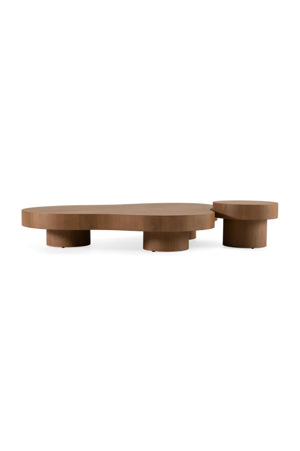 Luxury Larch Wood Nesting Tables Modern Italian Style for Villa