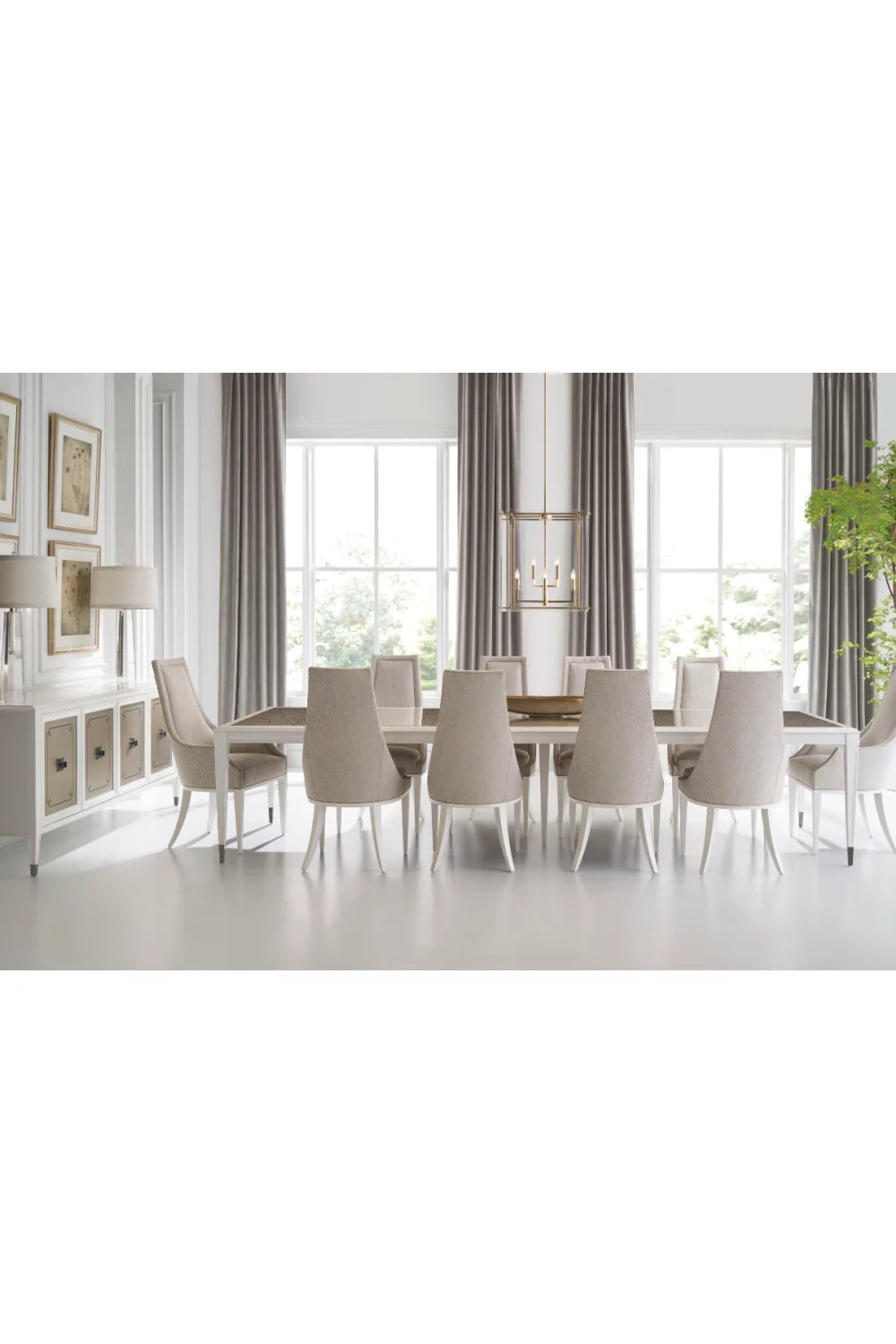 Luxury Lattice Gather Extendable Dining Table Modern Italian Style for Villa