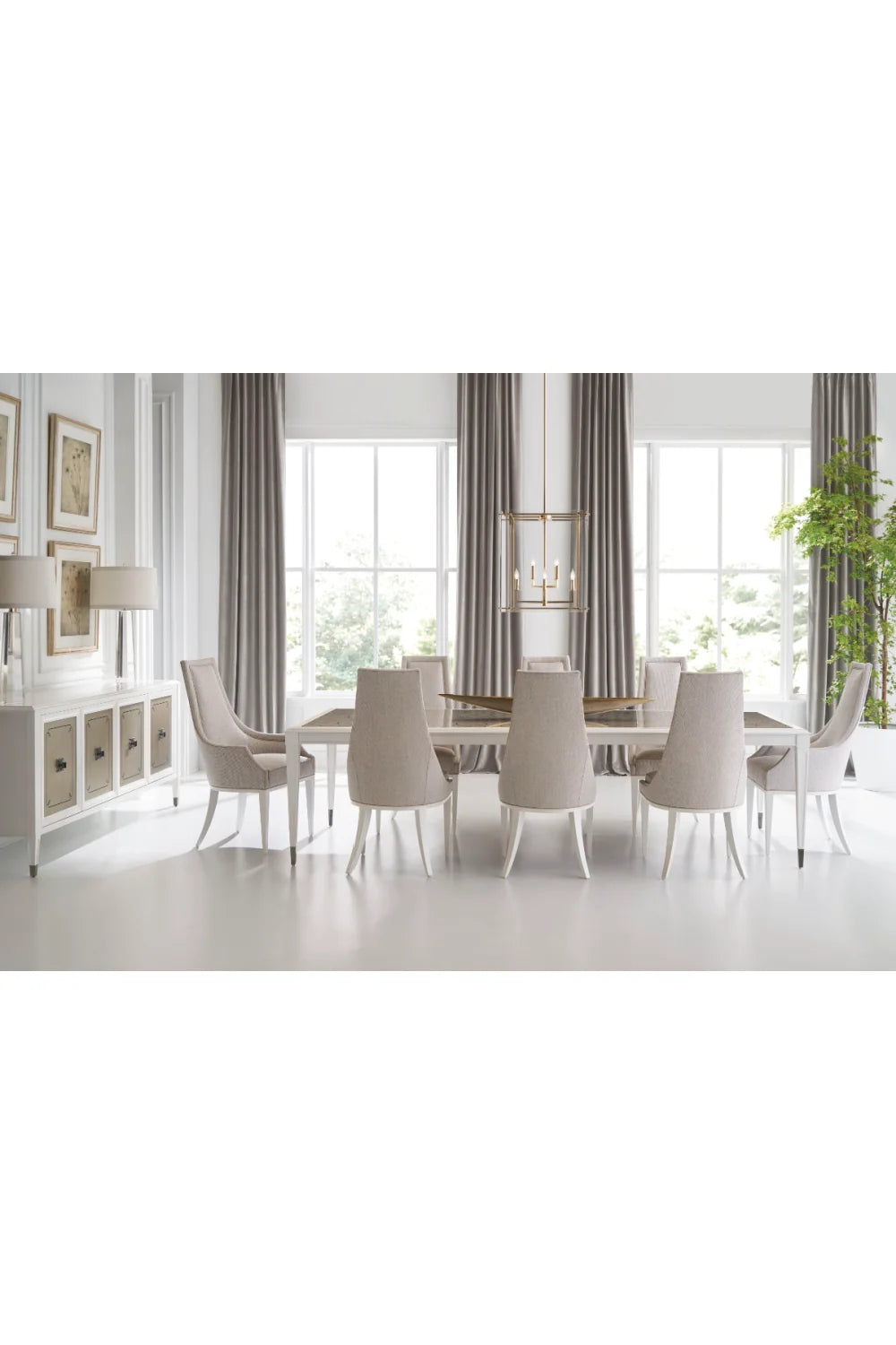 Luxury Lattice Gather Extendable Dining Table Modern Italian Style for Villa