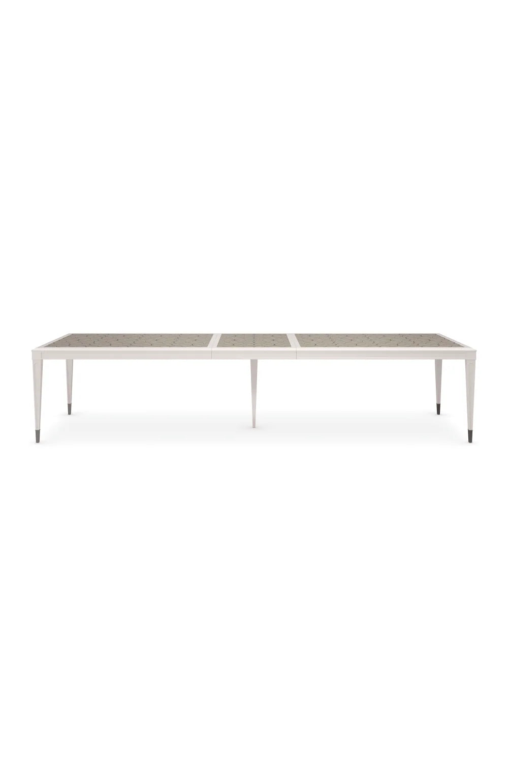 Luxury Lattice Gather Extendable Dining Table Modern Italian Style for Villa