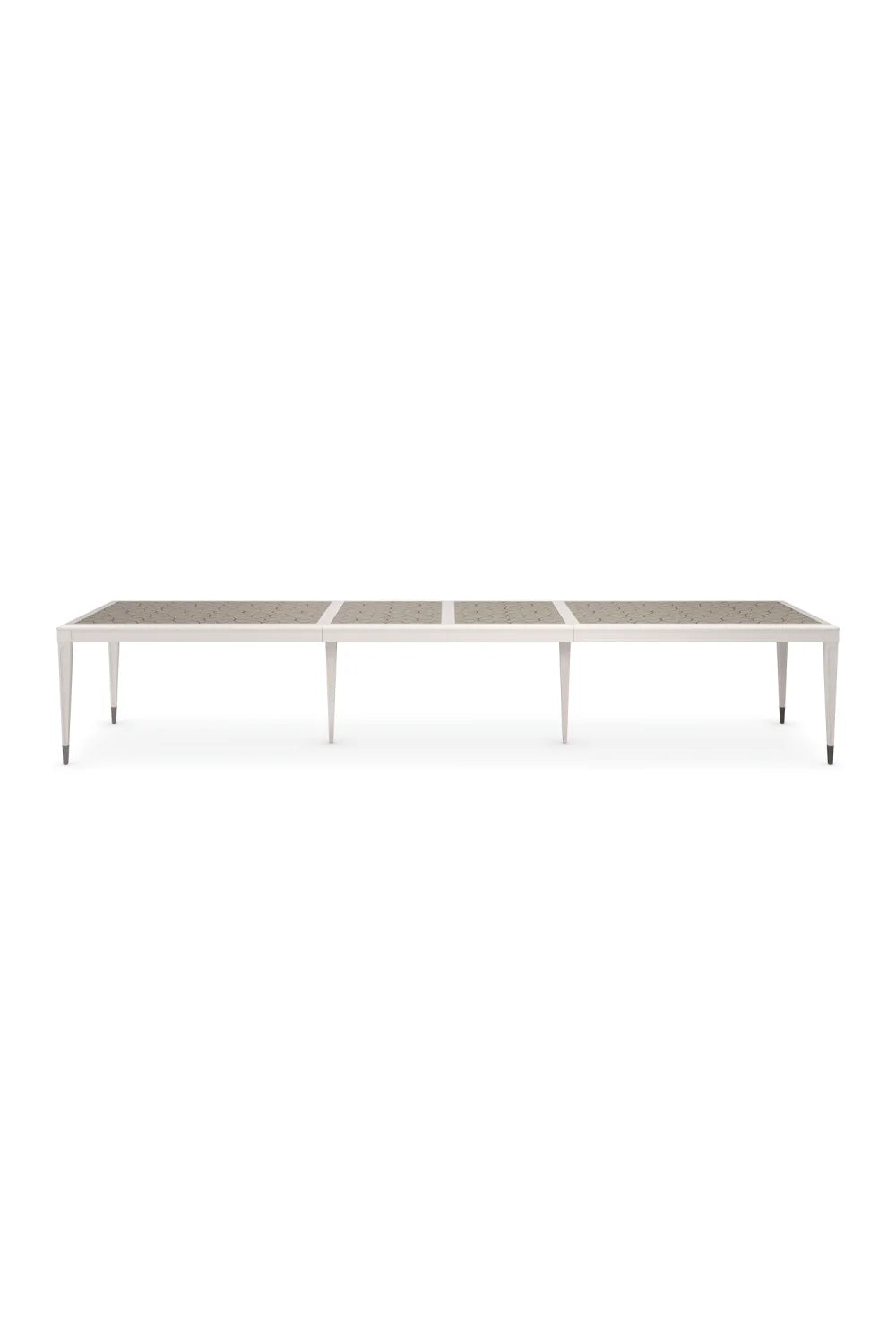 Luxury Lattice Gather Extendable Dining Table Modern Italian Style for Villa