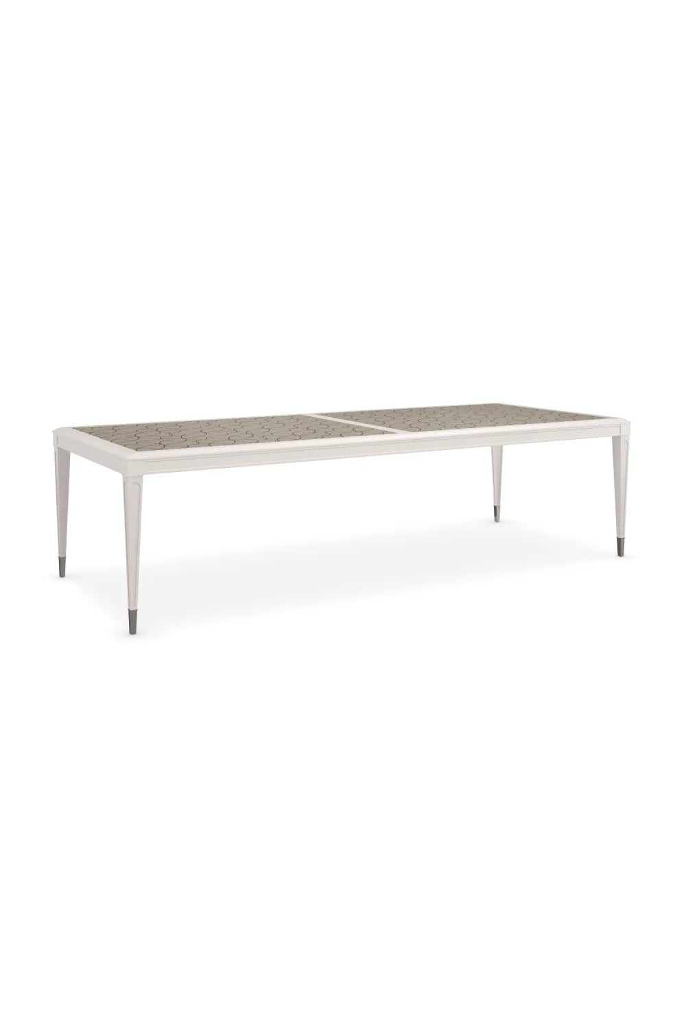 Luxury Lattice Gather Extendable Dining Table Modern Italian Style for Villa