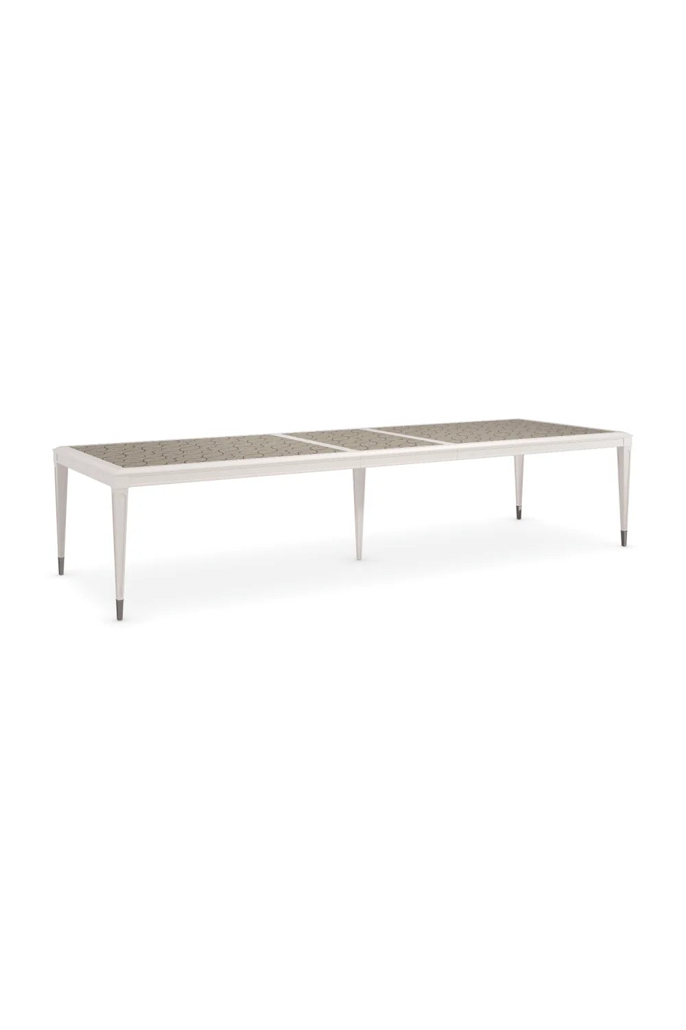 Luxury Lattice Gather Extendable Dining Table Modern Italian Style for Villa