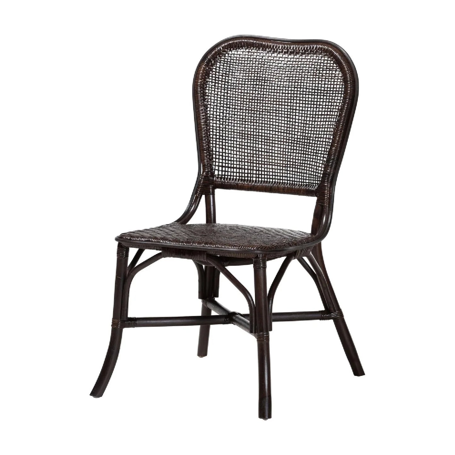 Luxury Latticed Rattan Dining Chairs European Style for Villa