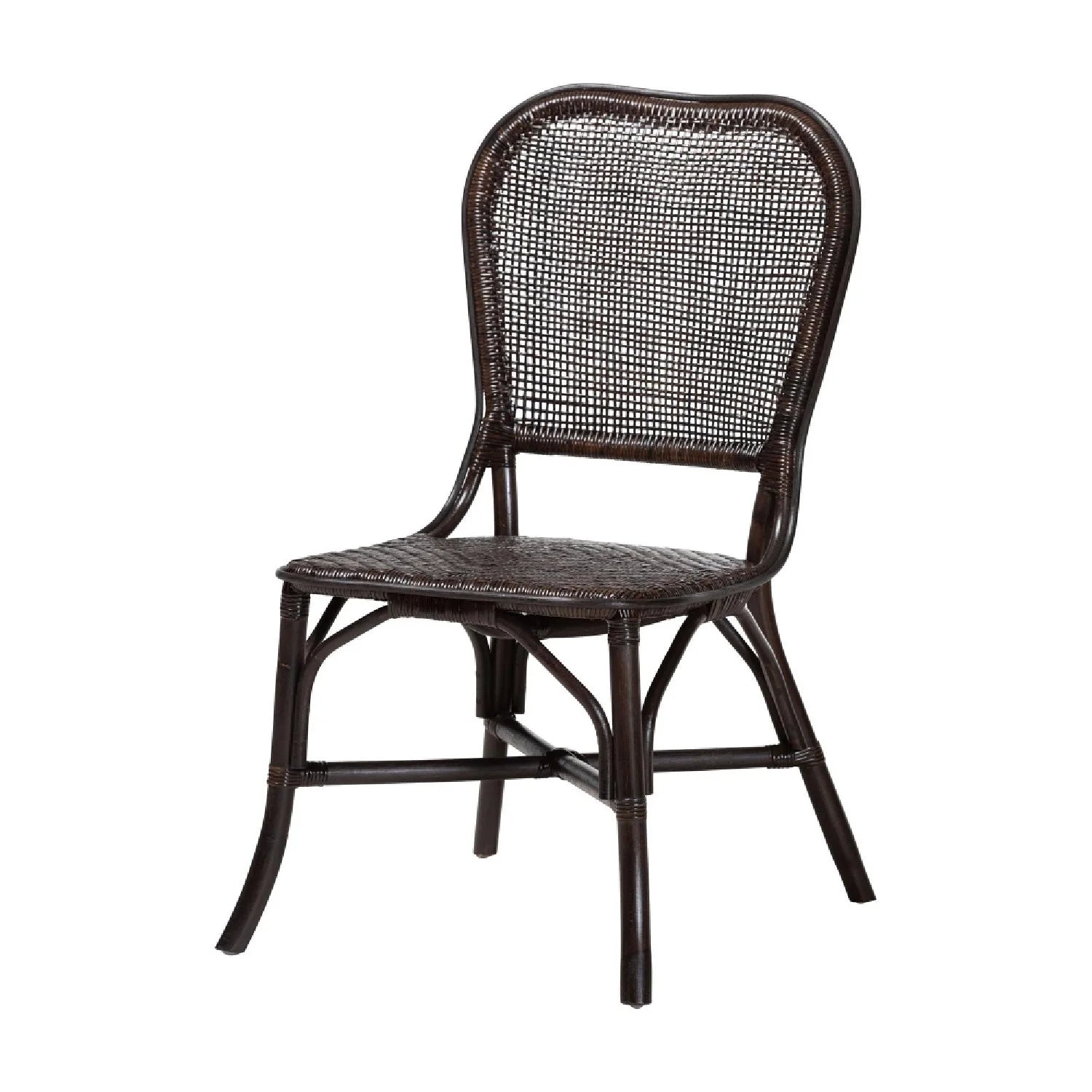 Luxury Latticed Rattan Dining Chairs European Style for Villa