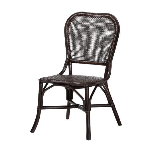 Luxury Latticed Rattan Dining Chairs European Style for Villa