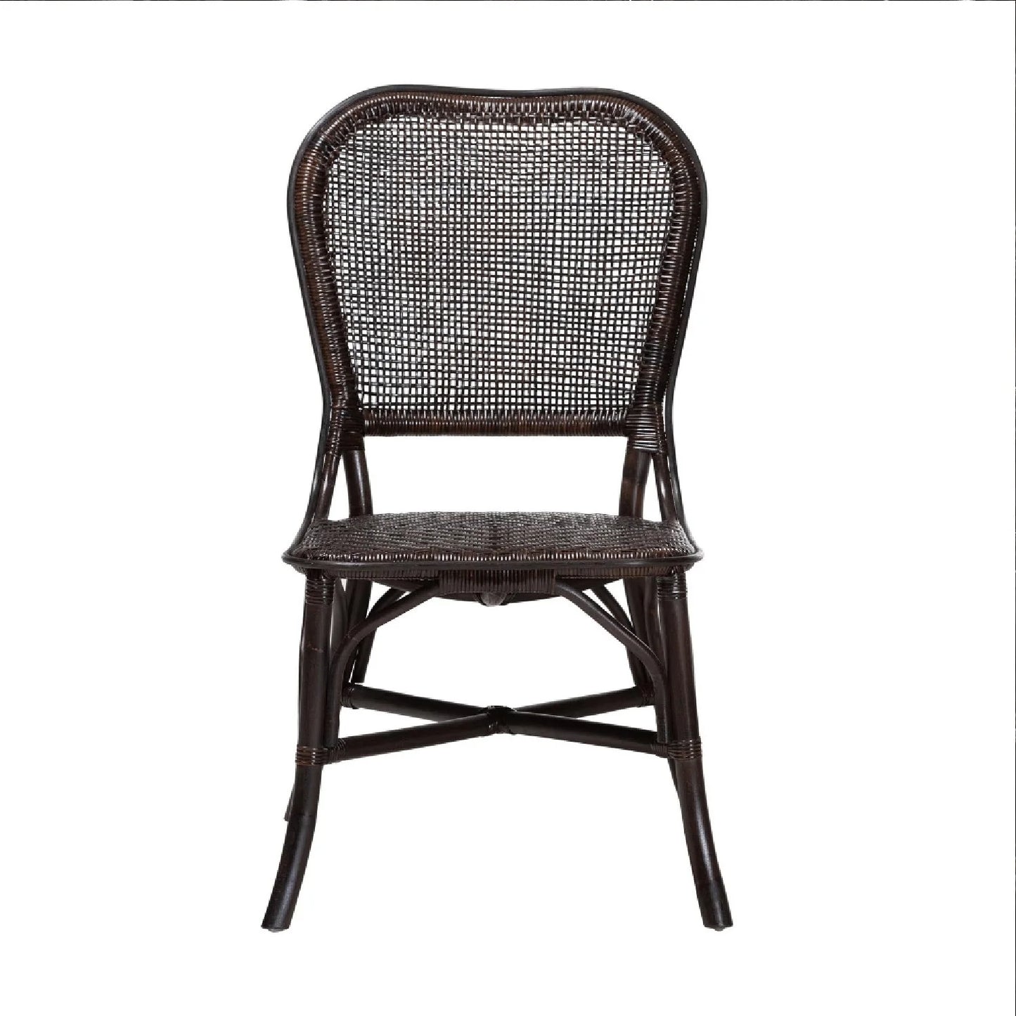 Luxury Latticed Rattan Dining Chairs European Style for Villa