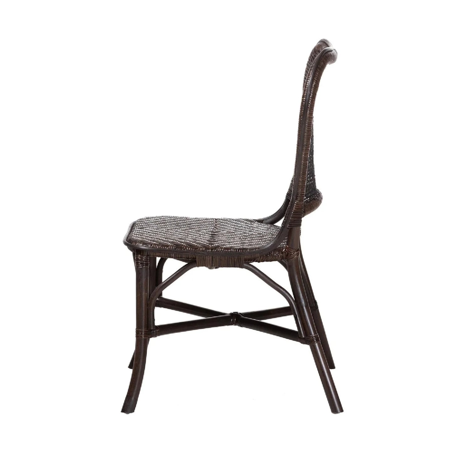 Luxury Latticed Rattan Dining Chairs European Style for Villa