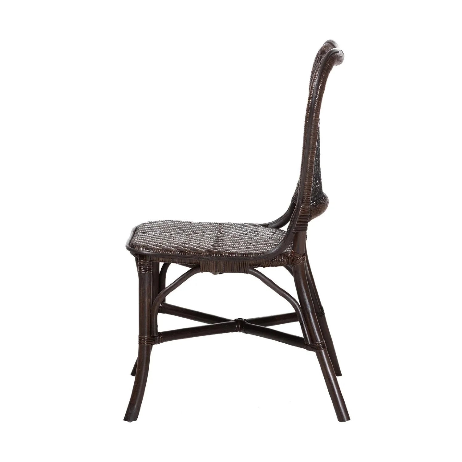 Luxury Latticed Rattan Dining Chairs European Style for Villa
