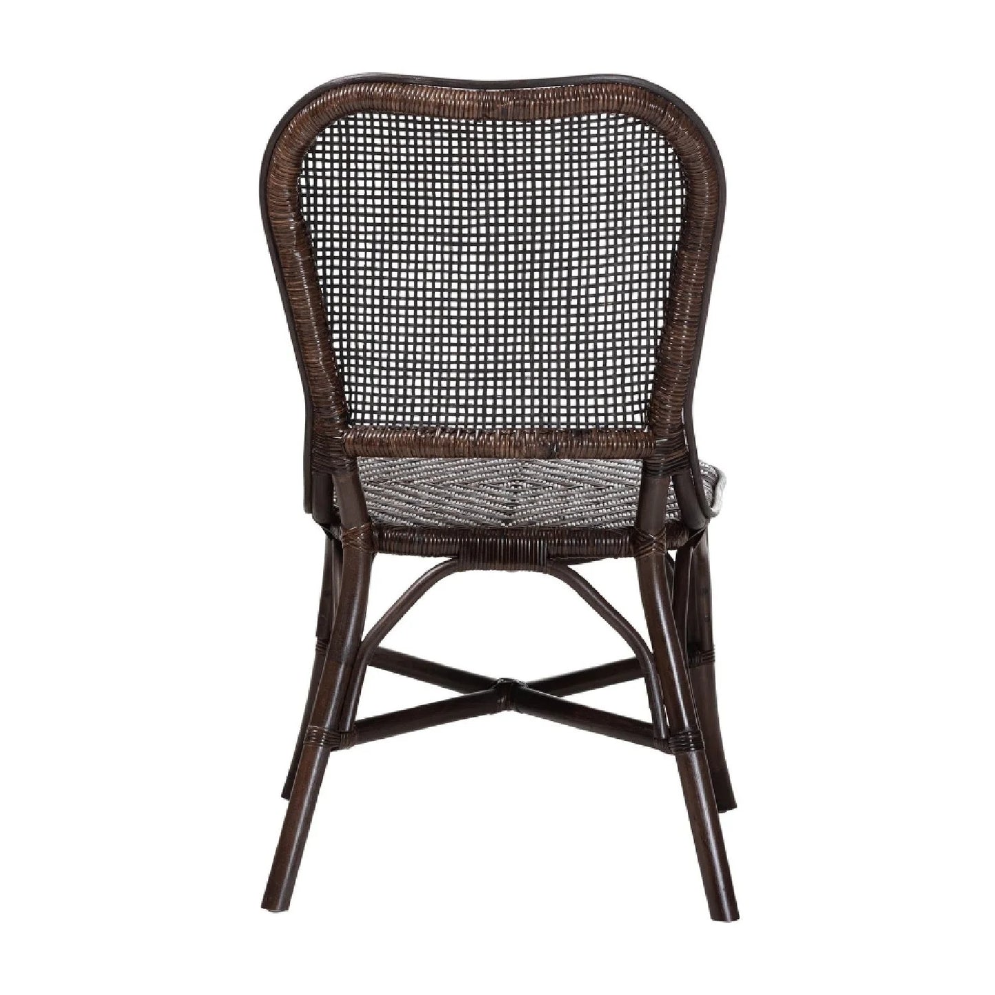 Luxury Latticed Rattan Dining Chairs European Style for Villa