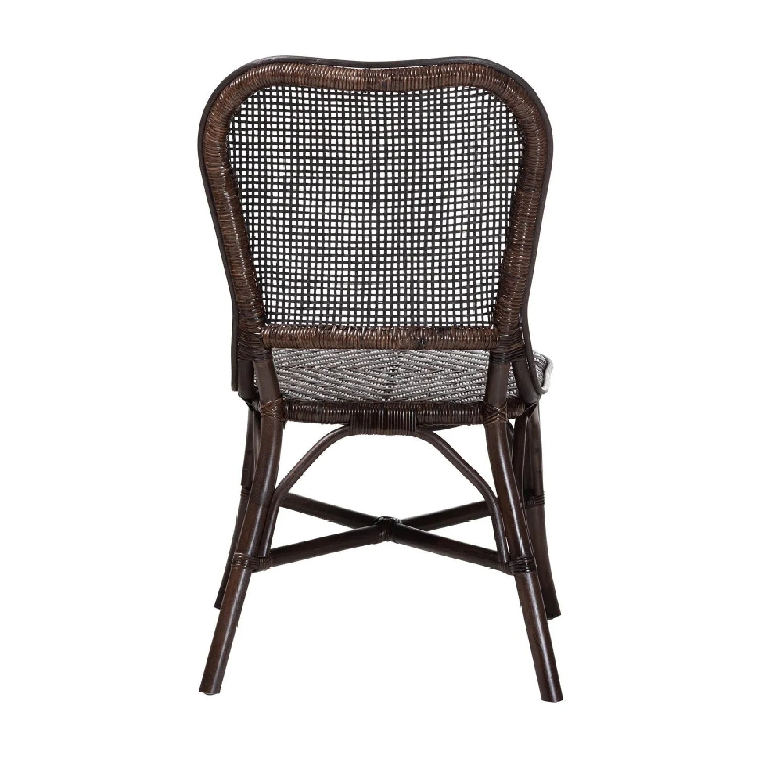 Luxury Latticed Rattan Dining Chairs European Style for Villa