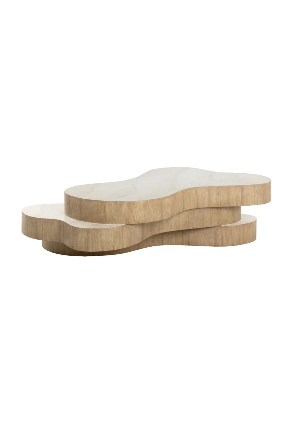 Luxury Layered Freeform Concrete Coffee Table Modern Italian Style for Villa
