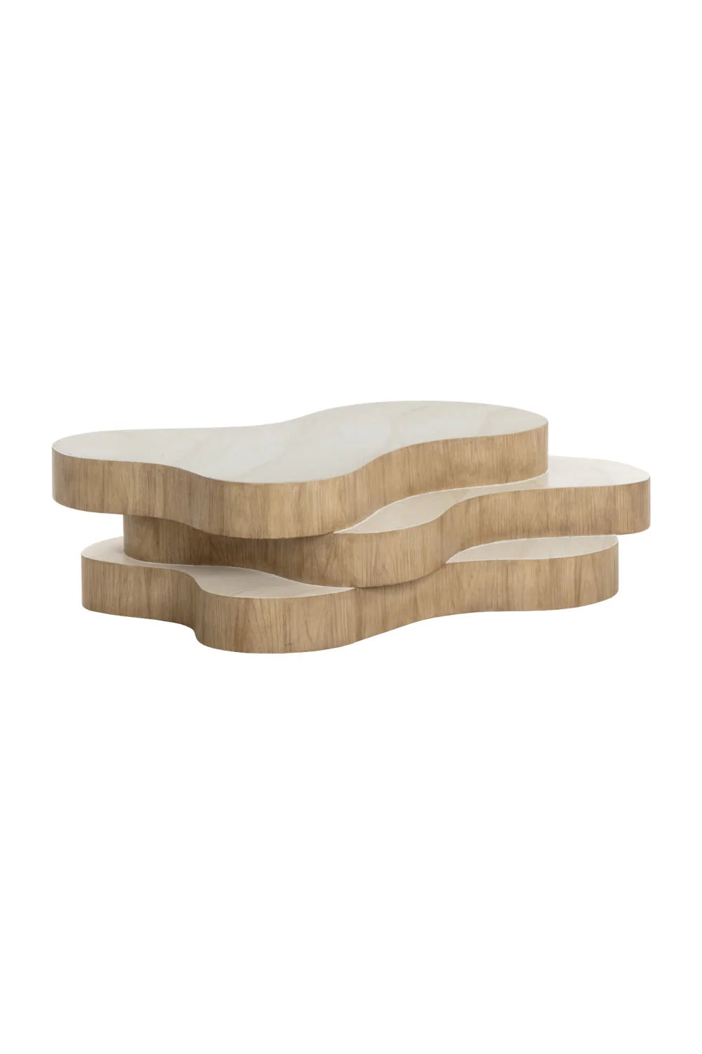 Luxury Layered Freeform Concrete Coffee Table Modern Italian Style for Villa