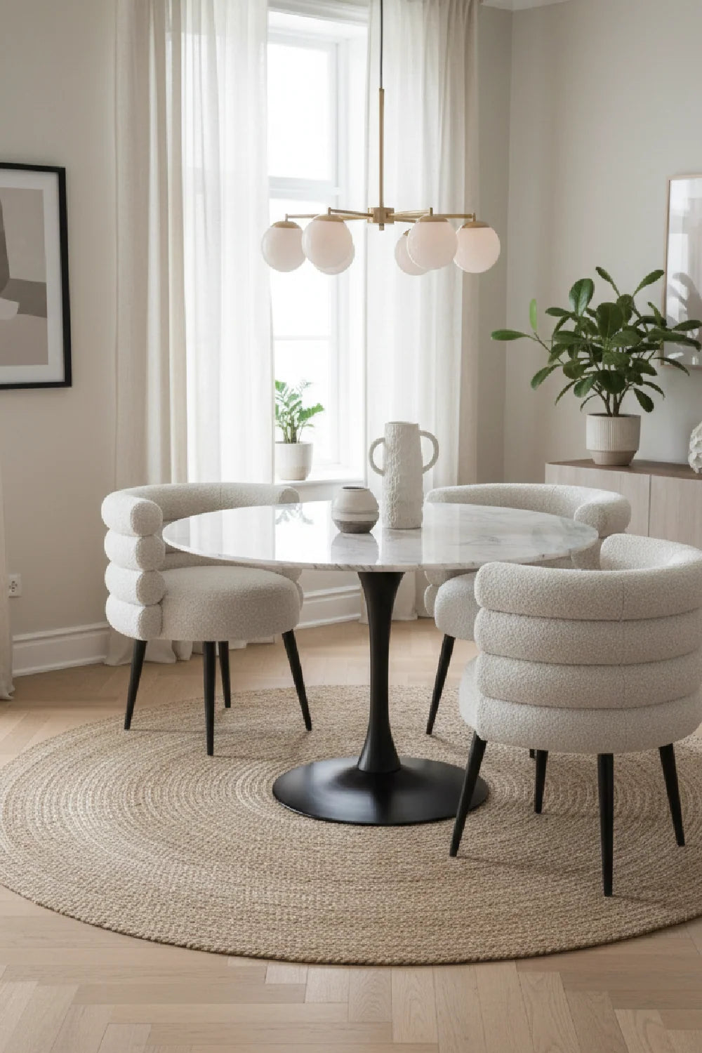 Luxury Layered Modern Dining Chair European Style for Villa