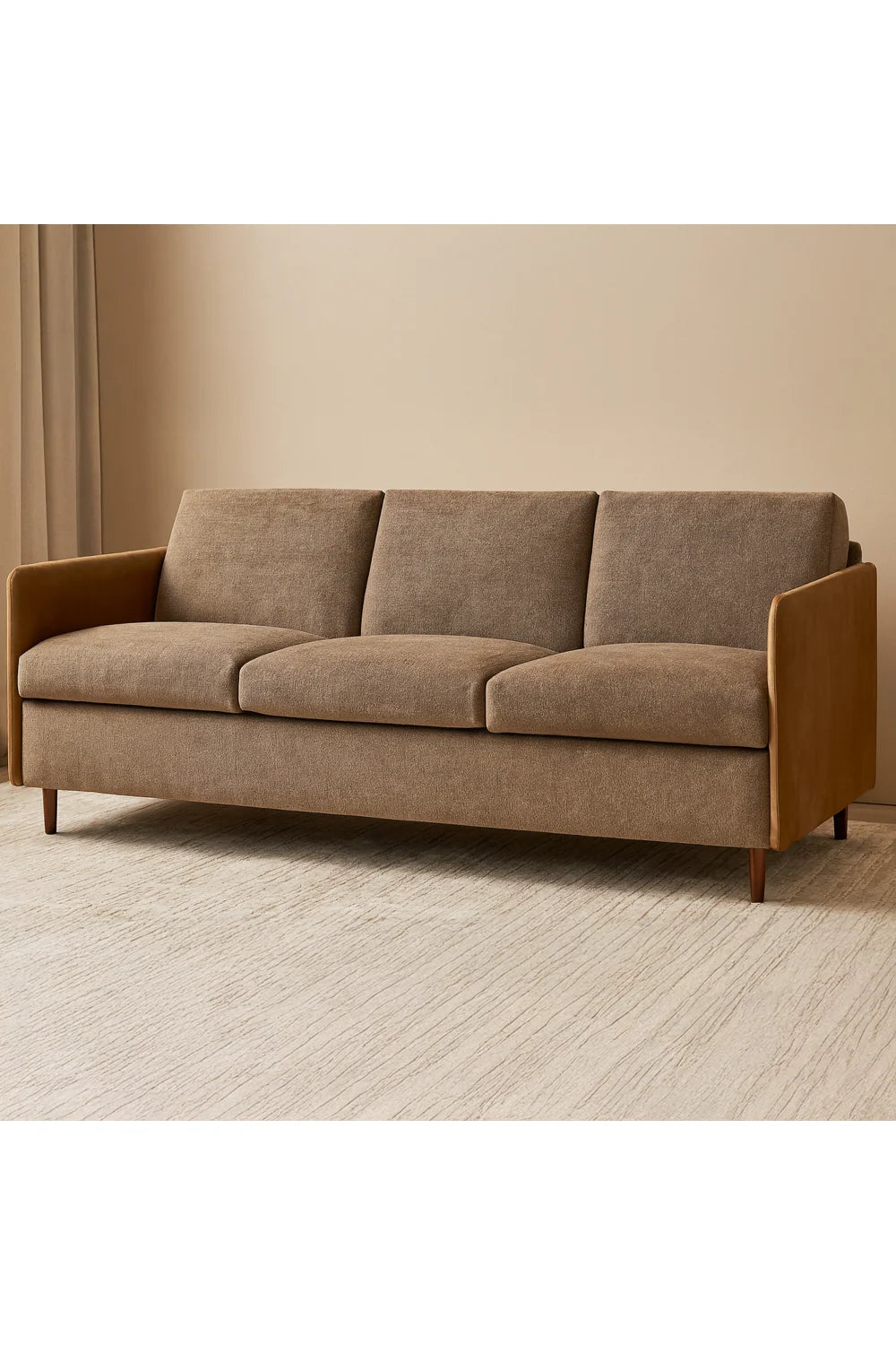 Luxury Leather Arm Sofa Modern Italian Style for Villa