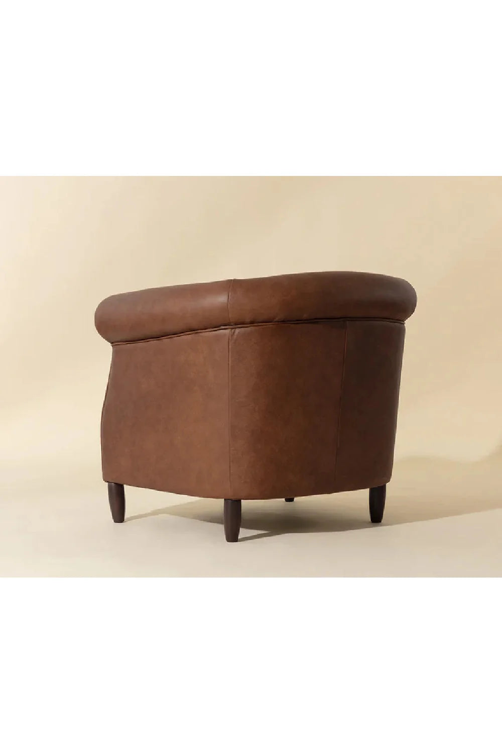 Luxury Leather Chesterfield Lounge Chair European Style for Villa